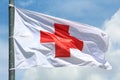 Red cross flag Royalty Free Stock Photo