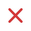 red cross Icon. Cancel icon. Close icon vector