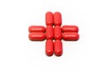 Red cross of pills