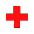 Red cross symbol.Vector red cross