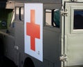 Red cross truck Royalty Free Stock Photo