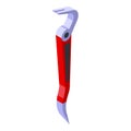 Red crowbar icon isometric vector. Thief tool Royalty Free Stock Photo