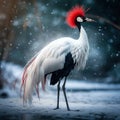 Red crowned crane Royalty Free Stock Photo