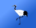 Red-crowned crane standing vector