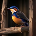 Red-crowned Kingfisher (Cyornis rufescens) AI generated