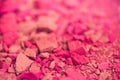 Red crushed pastel crayon macro Royalty Free Stock Photo