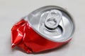 Red Crushed Soda Can Royalty Free Stock Photo