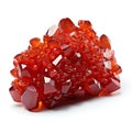 Red crystal beads isolated on white background,  Macro,  Full depth of field Royalty Free Stock Photo