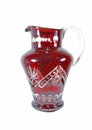 Red crystal pitcher Royalty Free Stock Photo