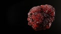 Red crystal stone on black background with 3D design. Royalty Free Stock Photo
