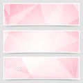 Red crystal structure abstract header set
