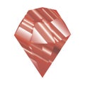 Red crystal. vector illustration. Faceted jewel. a beautiful diamond.