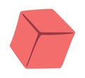 Red cube children building toy Royalty Free Stock Photo