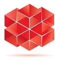 Red cube design