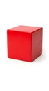 Red cube on white background Royalty Free Stock Photo