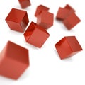 Red cubes Royalty Free Stock Photo