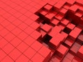 Red cubes background