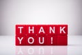 Red Cubic Blocks With Thank You Text Royalty Free Stock Photo