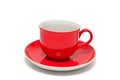 Red cup for coffee and tea
