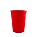 Red cup on white background Royalty Free Stock Photo