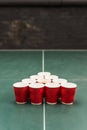 red cups table beer pong tournament. High quality photo