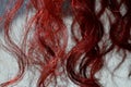 Red curly curls close-up Royalty Free Stock Photo