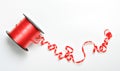 Red curly ribbon Royalty Free Stock Photo