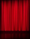 Red curtain background template. EPS 10 Royalty Free Stock Photo
