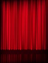 Red curtain background template. EPS 10 Royalty Free Stock Photo