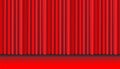 Red curtain blue vector illustration background