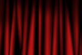 Red curtain fabric texture background.