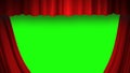 Red curtain green screen