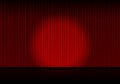 Red curtain opera, cinema or theater stage drapes Royalty Free Stock Photo
