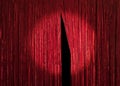 Red Curtain with Peek Opening Royalty Free Stock Photo