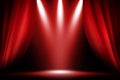 Red curtain spotlight theater entertainment background, Red curtain background