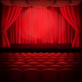 Red curtain template. EPS 10 Royalty Free Stock Photo