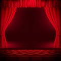 Red curtain template. EPS 10 Royalty Free Stock Photo