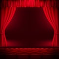 Red curtain template. EPS 10 Royalty Free Stock Photo