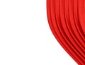 Red Curtain On Theater Or Cinema Stage Slightly Open Over White Royalty Free Stock Photo