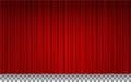 Red curtain on theater stage, cinema or circus Royalty Free Stock Photo