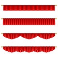 Red curtains. Isolated o Royalty Free Stock Photo
