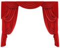 Red Curtains Isolated Royalty Free Stock Photo