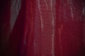 Red curtains when the light shines through Royalty Free Stock Photo