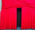 Red curtains of a stage Royalty Free Stock Photo