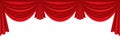 Red curtains of theater stage. Royalty Free Stock Photo
