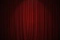 Red curtains in theatre background. 3D rendered illustration Royalty Free Stock Photo