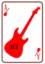 Red Curvy Guitar Ace