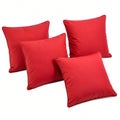 Red cushions isolated on white background Royalty Free Stock Photo