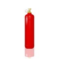 Red cylinder with liquefied gas. Royalty Free Stock Photo