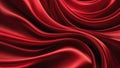 Red 3D aurora, silk-like texture swirling elegantly to embody abstract business technology, background with soft glowing light, vo Royalty Free Stock Photo